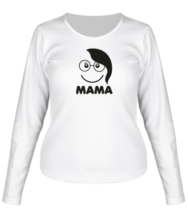 Женская футболка длинный рукав Мама