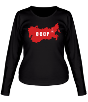 Женская футболка длинный рукав СССР фото