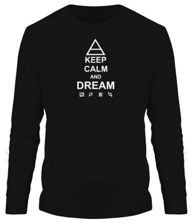 Мужская футболка длинный рукав Keep calm and dream 30 Seconds to Mars 