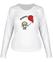 Женская футболка длинный рукав Счастливы вместе парная (парная) фото