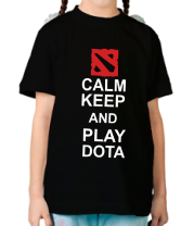 Детская футболка Keep calm and play dota фото