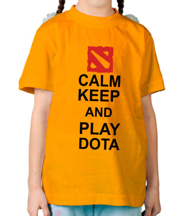 Детская футболка Keep calm and play dota