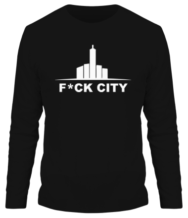 Мужская футболка длинный рукав F*ck city
