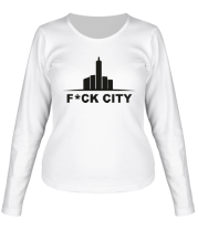 Женская футболка длинный рукав F*ck city фото