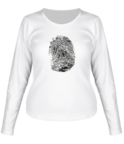 Женская футболка длинный рукав Отпечаток пальца фото