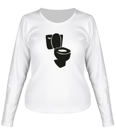 Женская футболка длинный рукав Унитаз