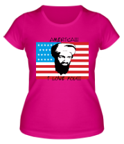 Женская футболка America! I love you! фото