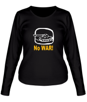 Женская футболка длинный рукав No War фото