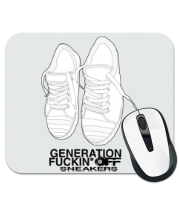 Коврик для мыши Generation fuckin off sneakers фото