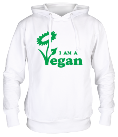 Толстовка худи I am a vegan