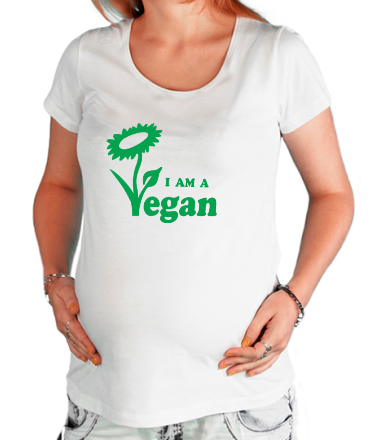 Футболка для беременных I am a vegan