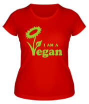Женская футболка I am a vegan фото