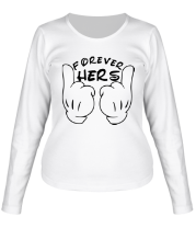 Женская футболка длинный рукав Forever hers - Вечно её фото