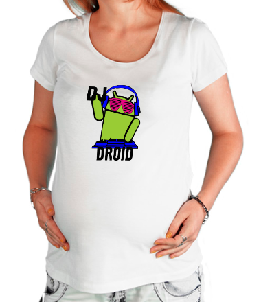 Футболка для беременных Dj droid