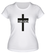 Женская футболка Believe фото