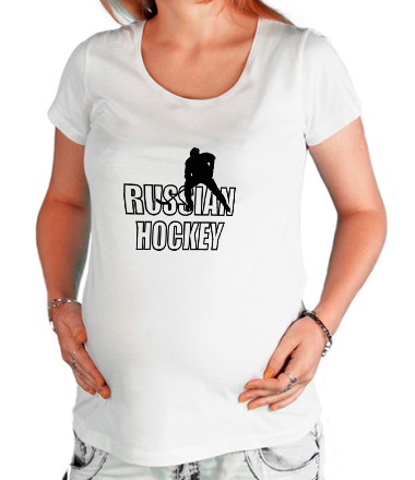 Футболка для беременных Russian hockey