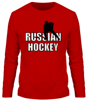 Мужская футболка длинный рукав Russian hockey фото