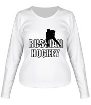 Женская футболка длинный рукав Russian hockey фото