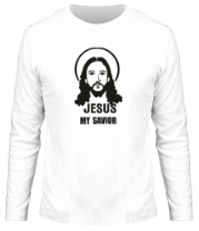 Мужская футболка длинный рукав Jesus my savior фото