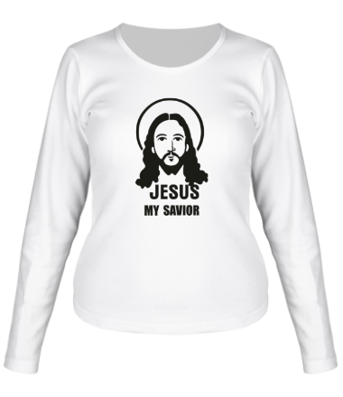 Женская футболка длинный рукав Jesus my savior