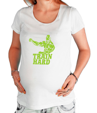 Футболка для беременных Train hard