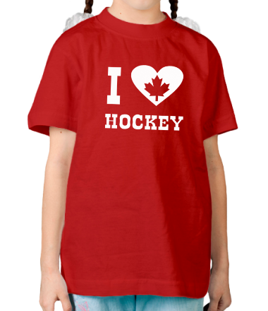 Детская футболка Я люблю канадский хоккей