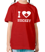 Детская футболка Я люблю канадский хоккей фото