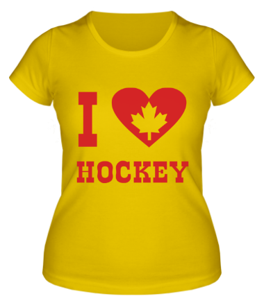 Женская футболка Я люблю канадский хоккей