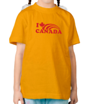Детская футболка I love canada фото
