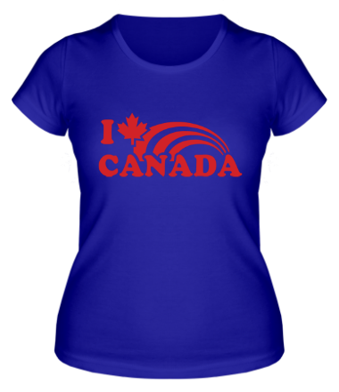 Женская футболка I love canada
