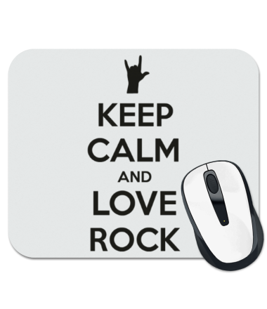 Коврик для мыши Keep calm and love rock