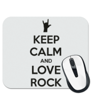 Коврик для мыши Keep calm and love rock фото