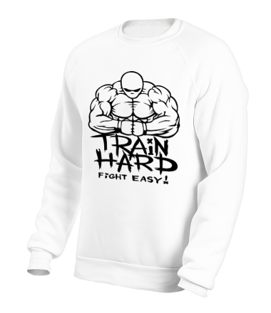 Толстовка без капюшона Train insane fight easy