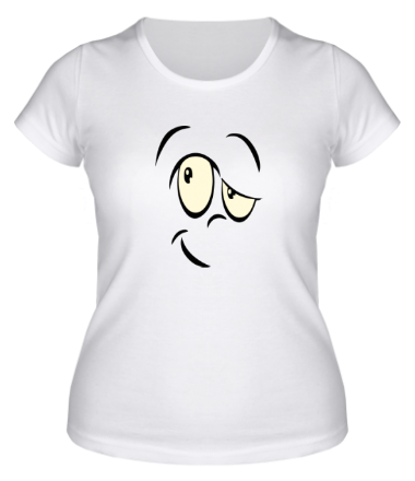 Женская футболка Смайл сомнения glow