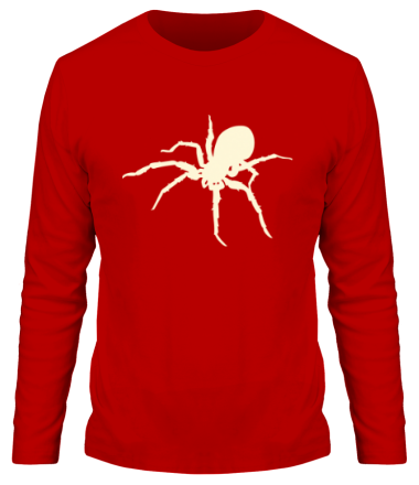 Мужская футболка длинный рукав Паук (spider) glow