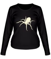 Женская футболка длинный рукав Паук (spider) glow фото