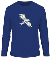 Мужская футболка длинный рукав Граната с крыльями glow фото