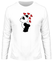 Мужская футболка длинный рукав Поцелуй панды (парная) фото