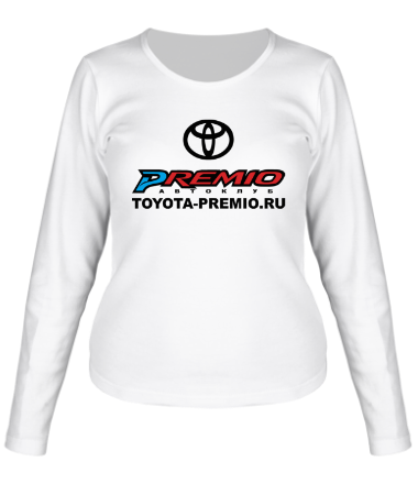 Женская футболка длинный рукав Автоклуб Toyota Premio