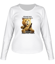 Женская футболка длинный рукав Медведь Тэд фото