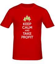 Мужская футболка Keep calm and take profit фото