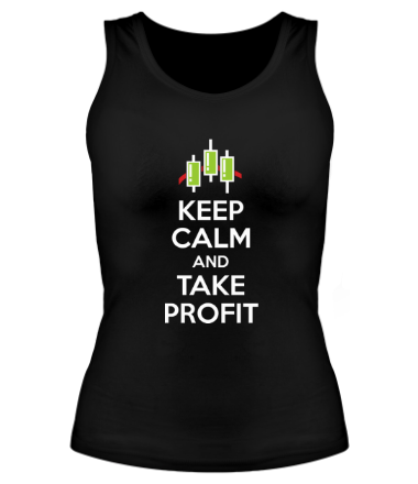 Женская майка борцовка Keep calm and take profit