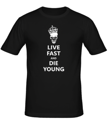 Мужская футболка Live fast die young