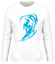 Мужская футболка длинный рукав Серфинг фото