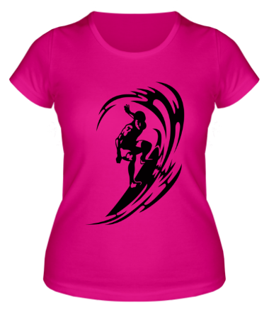 Женская футболка Серфинг