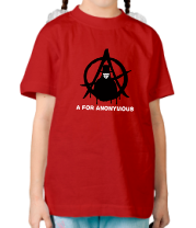 Детская футболка A for anonimous