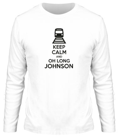 Мужская футболка длинный рукав Keep calm and oh long johnson