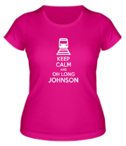 Женская футболка Keep calm and oh long johnson фото