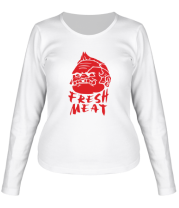 Женская футболка длинный рукав Fresh meat (Свежее мясо) фото