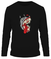 Мужская футболка длинный рукав Злая собака (светится) фото